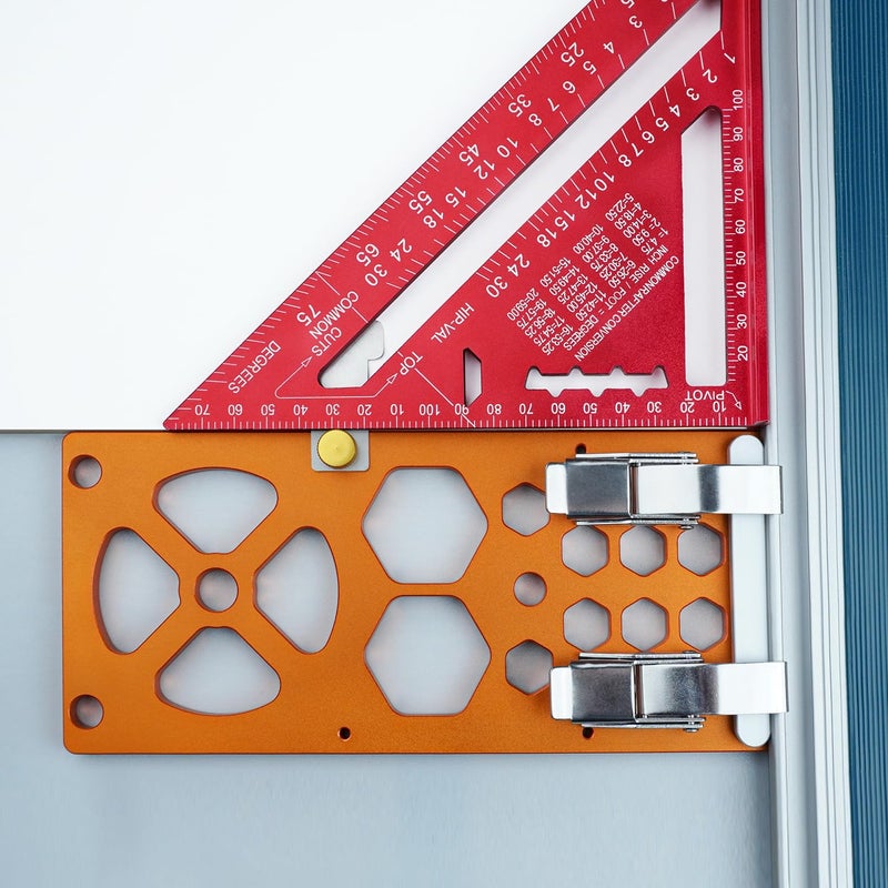 ViewReal Track Saw Square Guide Rail Accessory,Guide Rail Square,Enhanced Stability for Festool & Makita Rails, Easy-Attach Design for Accurate Woodworking(Orange Updated) - Image 5
